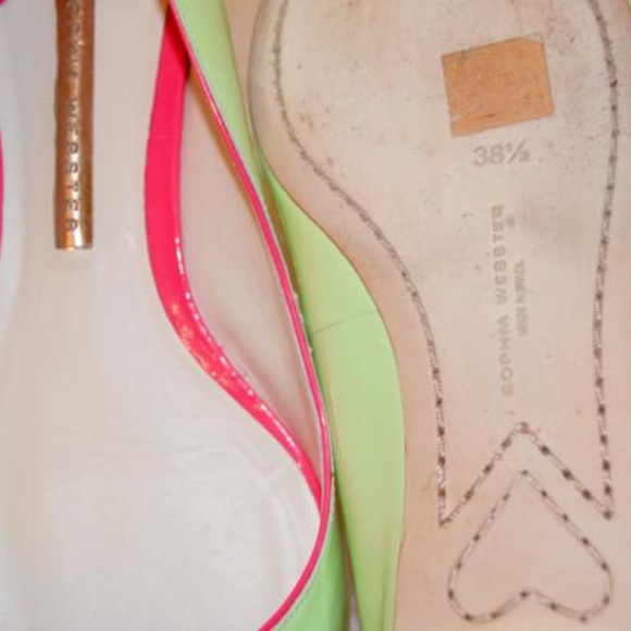 Sophia Webster Mint Patent Leather Flats with Pink Trim – - Picture 12 of 14